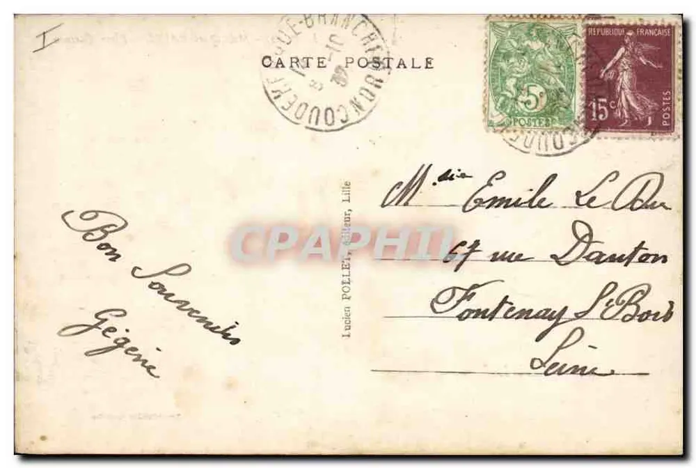 Malo-les-Bains - Place Turenne — Verlag L.P. 12, Vervielfältigung verboten - Rückseite