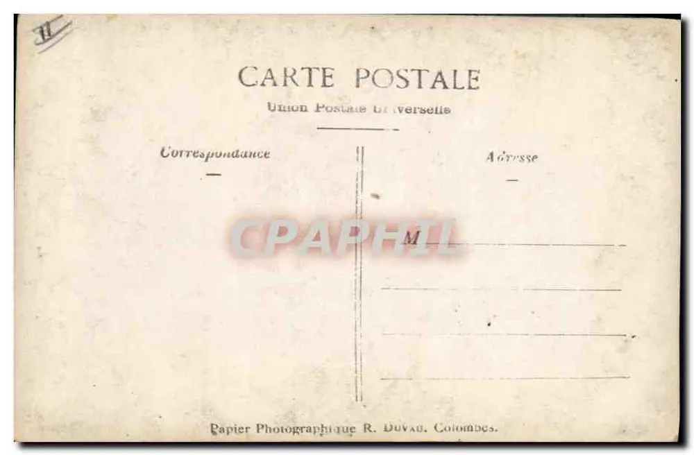 Pavillon z kolumnami — tropikalny ogród — Papier Photographique R. Duvaux, Colomèdes - Rewers