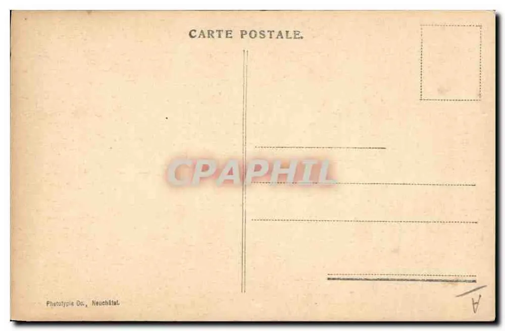 Cães do São Bernardo no asilo — série 11817 — Fototipia Dr., Neuchâtel - Verso