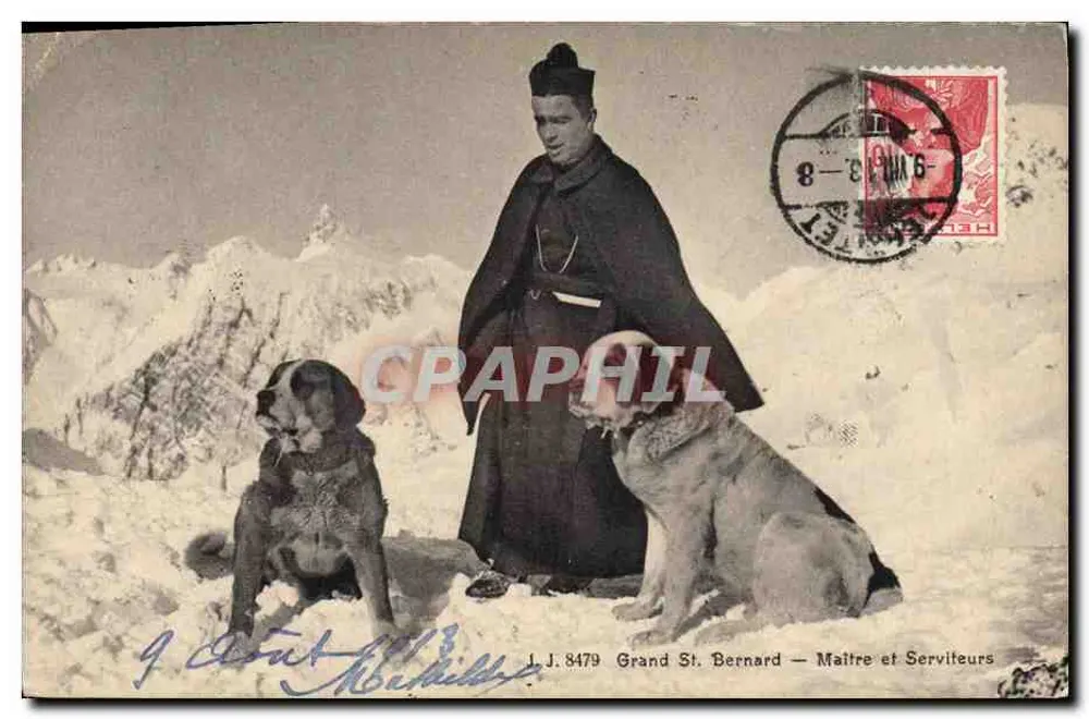 Grand St. Bernard — Meister und Diener — J. J. 8479 - Vorderseite