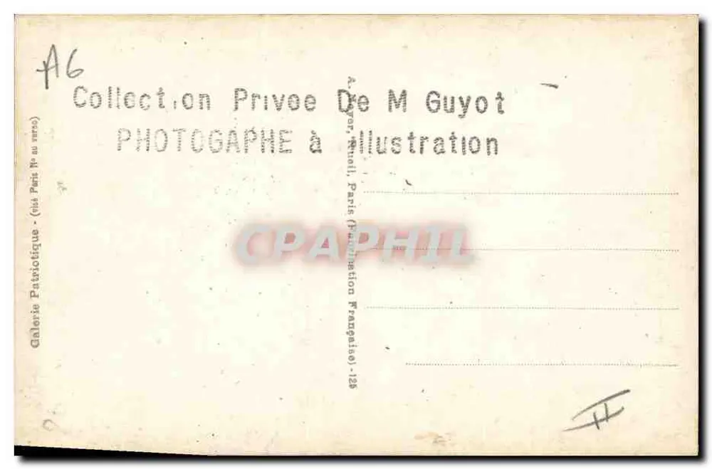 Lord Haldane beim Inspektionsgang — patriotische Fotografie — Galerie Patrioticque, Paris - Rückseite