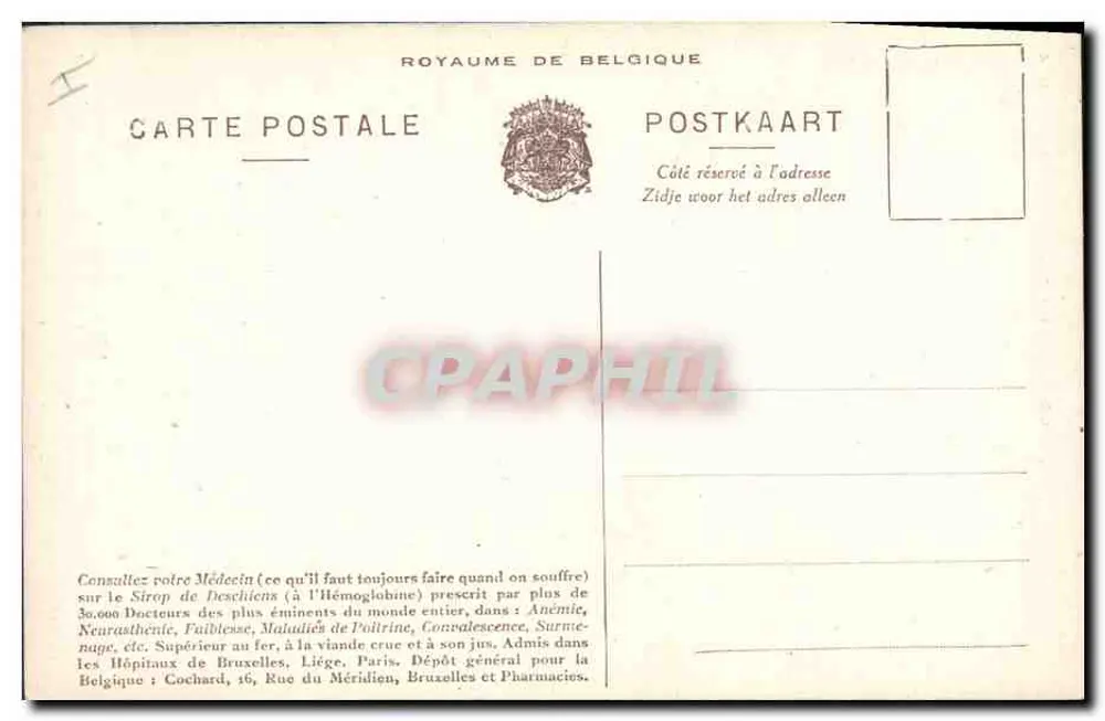 General LEMAN — Verteidiger von Lüttich — Heldische Belgien, Nr. 6 - Rückseite