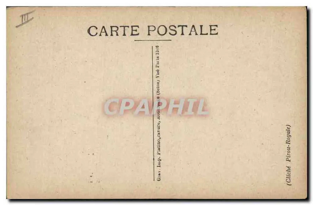 Geral Franchet d'Esperey — retrato militar — Cliché Piron-Royale - Verso