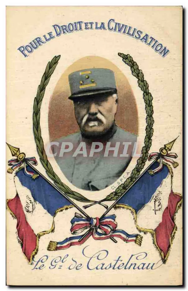 General de Castelnau — Für Recht und Zivilisation — Verlag Lévy Fils, Paris - Vorderseite