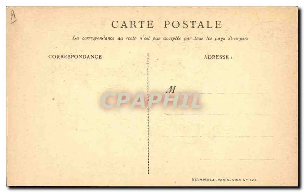 Gekettete Frankreich — politische Karikatur — Devambez, Paris, Nr. 124 - Rückseite
