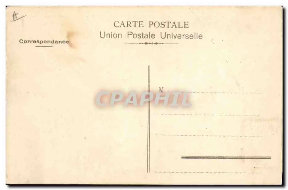 Campo retrancado de Paris — carta postal com mapa topográfico — Union Postale Universelle - Verso