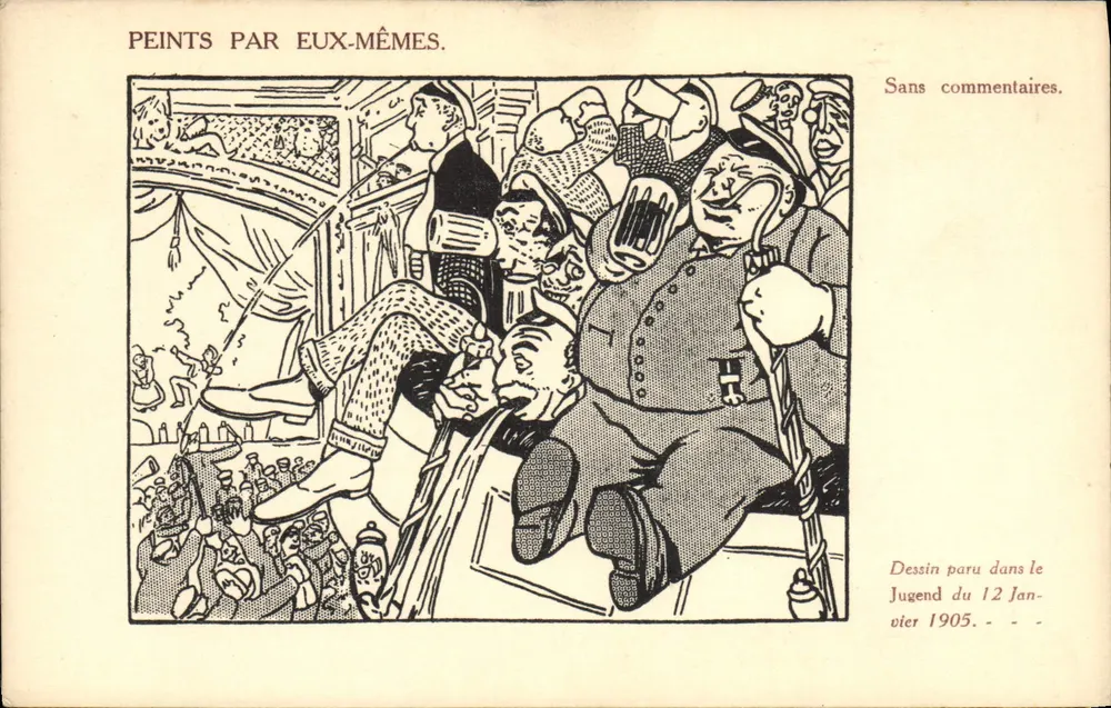 Espectáculo de rua — caricatura — P. J. Gallais et Cie, n° 445 - Frente
