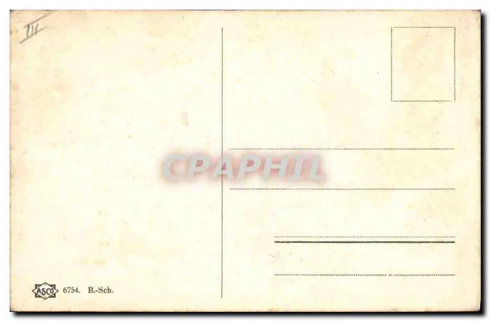 Soldado caricato — caricatura de um oficial em uniforme segurando um copo — desenho assinado por P.H. - Verso