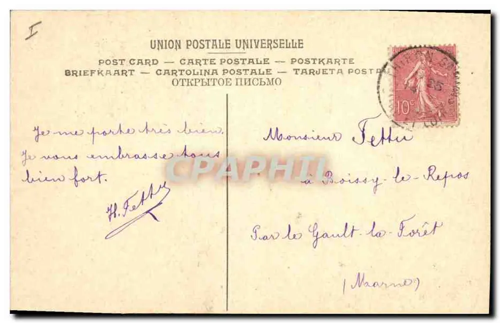 No Velho Cemitério — Salon 1907 — Grandgérard — LL. - Verso