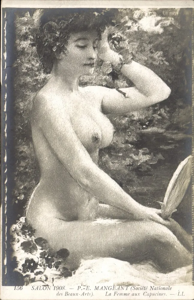 Die Frau mit den Capucines — P.-E. MANGEANT (Nationale Gesellschaft der Künste) — Salon 1908 — n°156 - Vorderseite