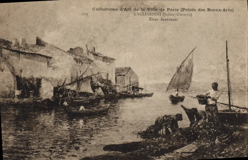 Riverside Scene — Gagliardini (Julien-Gustave) — Collections d'Art de la Ville de Paris (Palais des Beaux-Arts) n°219 - Vorderseite