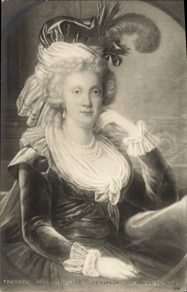 Marie-Caroline von Österreich — Portrait im Museum von Versailles — M. Couder, Serie N°17 - Vorderseite