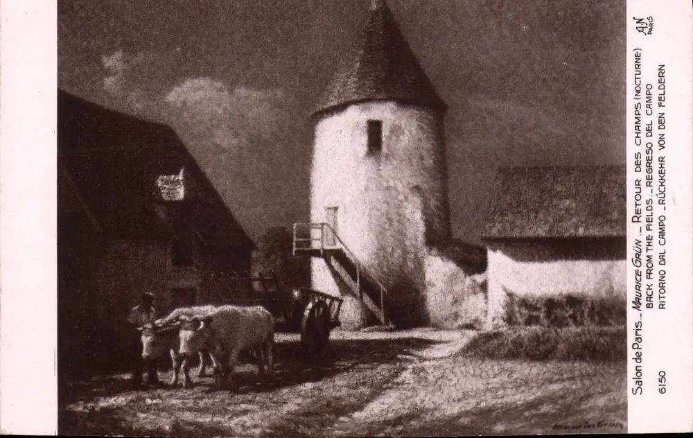 Rückkehr von den Feldern (Nocturne) — Maurice Grün — Paris Salon — n° 6150 - Vorderseite