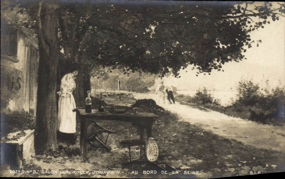 Am Ufer der Seine — Landschaft am Ufer — Roger Jourdain, Salon 1901, S.I.P. n°207-S-N°3 - Vorderseite