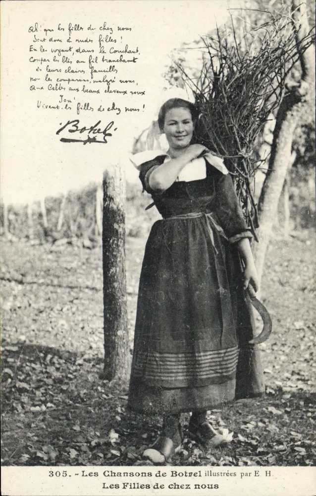 Nuestras Muchachas — Canciones de Botrel ilustradas por E. H. — n° 305 - Anverso