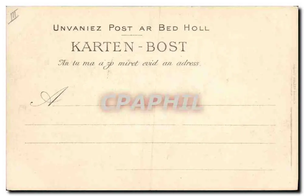 Die Stimme des geschlossenen Betts - Th. Betrel - Szene VIII, « Pêsi en Mer » — Collection VILLARD, Quimper - Rückseite