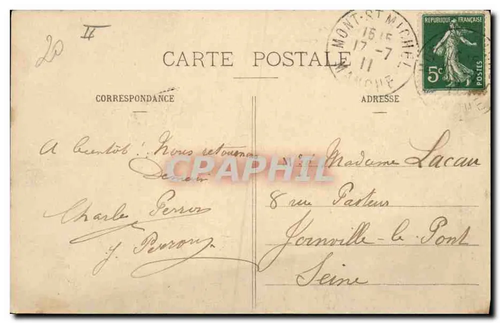 Monte-Santo-Michel — À maré baixa — G.F. — n° 3418 - Verso