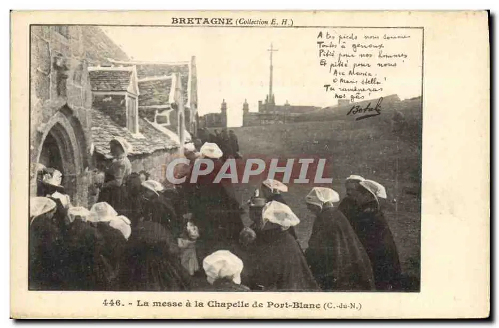 Die Messe in der Kapelle von Port-Blanc (C.-du-N.) — Bretagne (Sammlung E. H.) — n° 446 - Vorderseite
