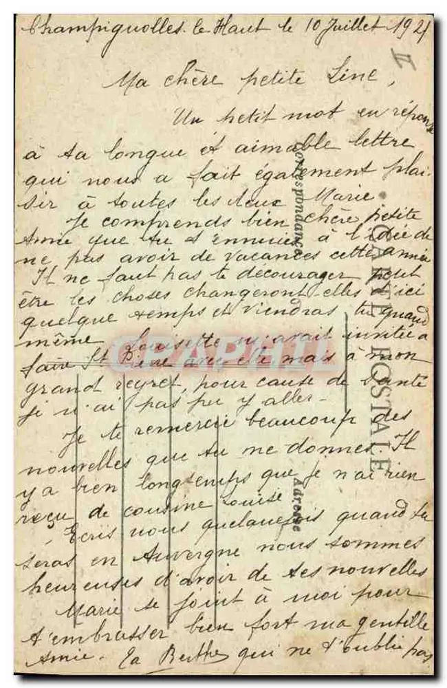 Der Jäger in den Wäldern von Saxi — Legende von Saint-Saulge — Sammlung A. Roubé-Châtillon - Rückseite