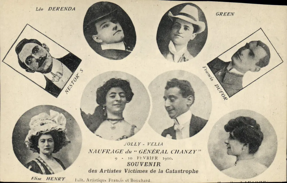 Schiffbruch des "Général Chanzy" — Gedenken an die Opfer-Künstler der Katastrophe — Verlag Artistique Francis et Bouchard - Vorderseite