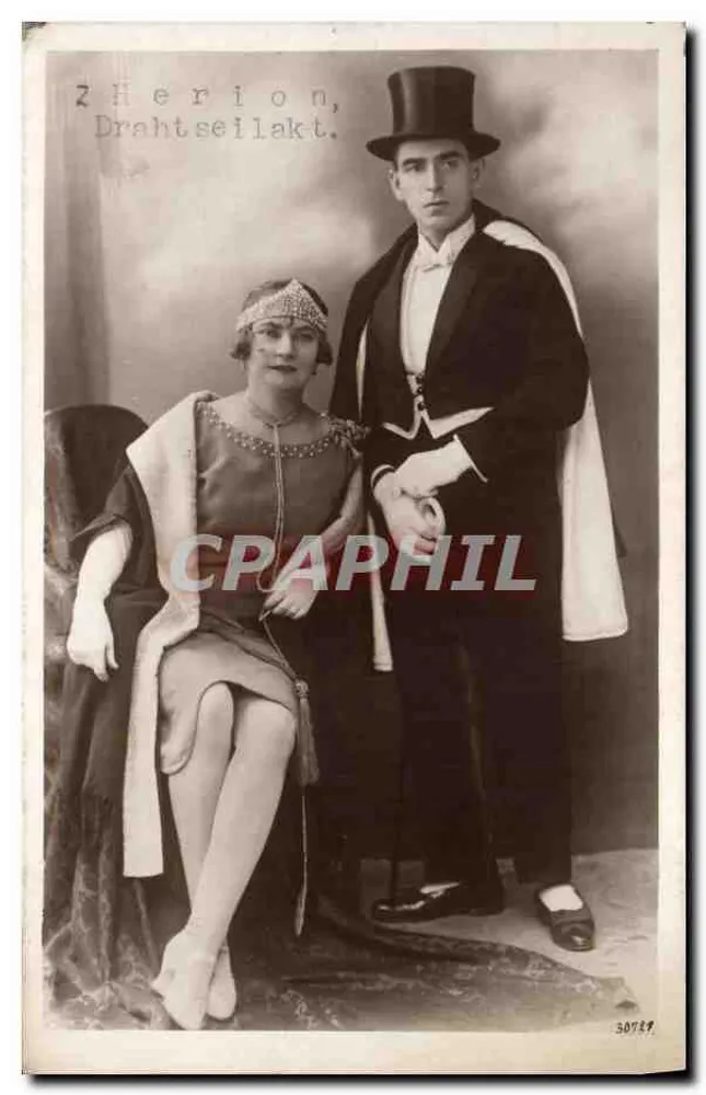 Casal em traje de festa — Zherion, Drahtseilakt — editor Zherion, n° 30727 - Frente