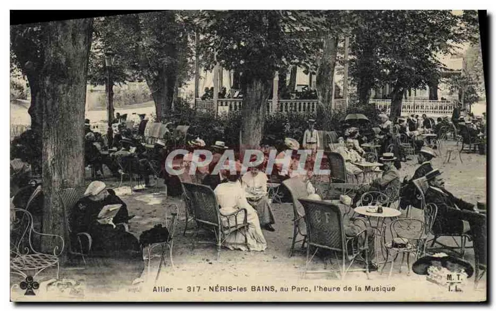Néris-les-Bains, im Park, Musikzeit — Allier - 317 — Verlag M.T. (M. T.) - Vorderseite