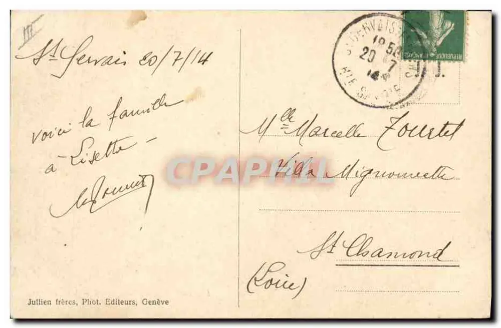 Grande St. Bernard — Os Cães — J.J. 8469 - Verso