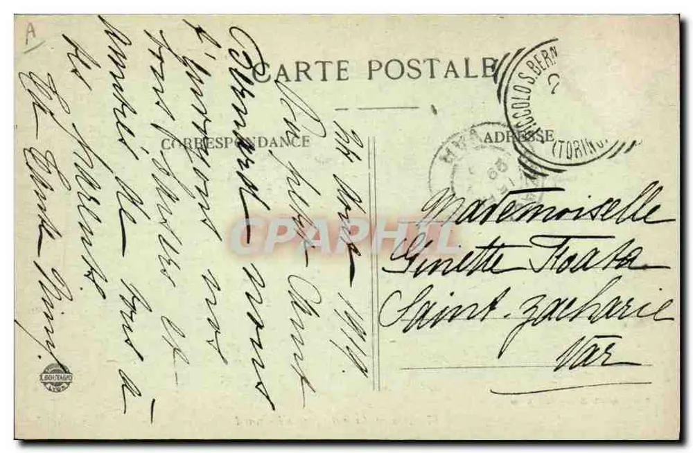 Cão do Petit-Saint-Bernard — editor Béroud, Bourg-St-Maurice, n° 172 - Verso