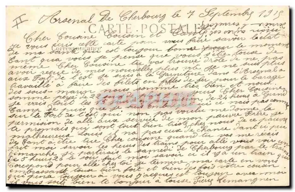 O general French — em uniforme decorado — L.C.H. - Verso