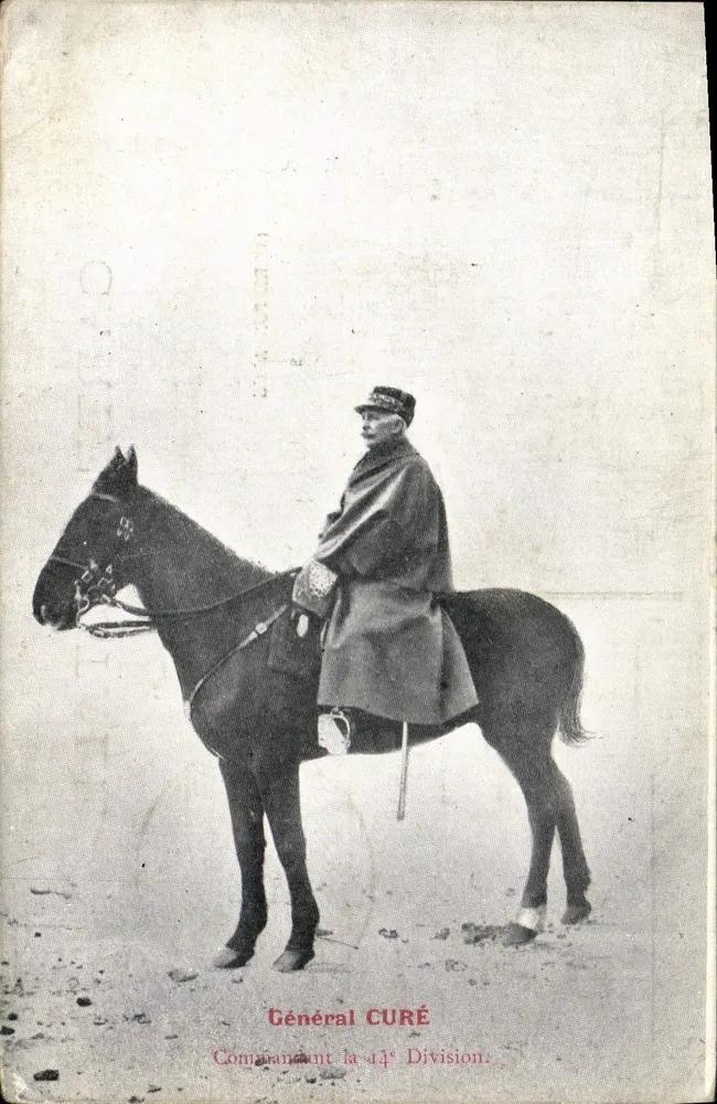 Général CURÉ — Commandant la 14e Division — éditeur non visible - Frente
