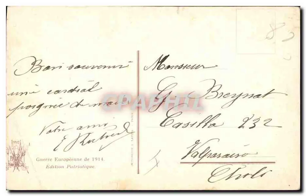 Generał Pau — na koniu — Wydawnictwo Patriotyczne nr 1763 - Rewers