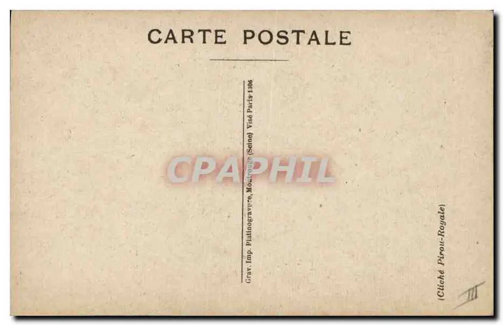 Geral Fayolle — retrato militar — Cliché Pirou-Royale - Verso