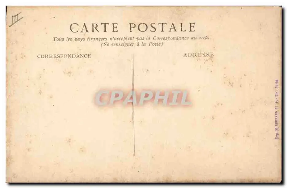 Geral em uniforme — com ombreiras douradas e lenço vermelho — editor J. M. MUNIER, 27 av. da Ópera, Paris - Verso