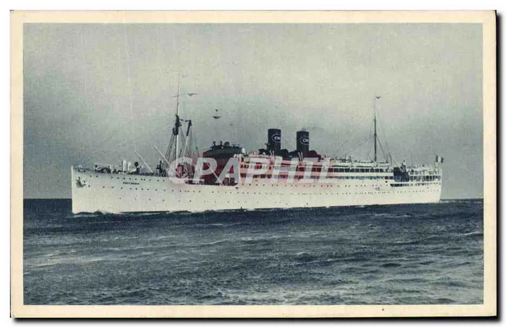 Dampfschiff Koutoubia — Compagnie de Navigation Paquet — Marseille - Vorderseite