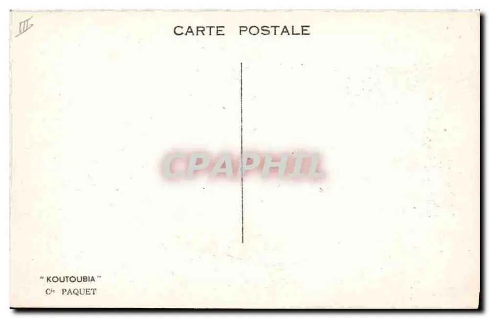 Das Passschiff "Koutoubia" — Blick vom Kai — Verlag Cie Paquet - Rückseite