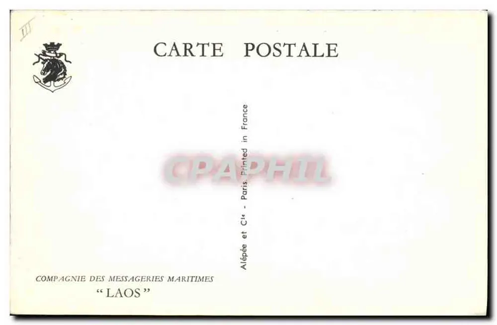 Kreuzer und Segelschiff — Stürmische See — Alépée et Cie, Paris - Rückseite