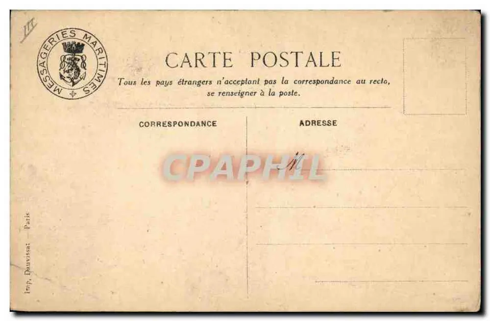 Leconte-de-Lisle — Dampfschiff der Compagnie des Messageries Maritimes — n°36 - Rückseite