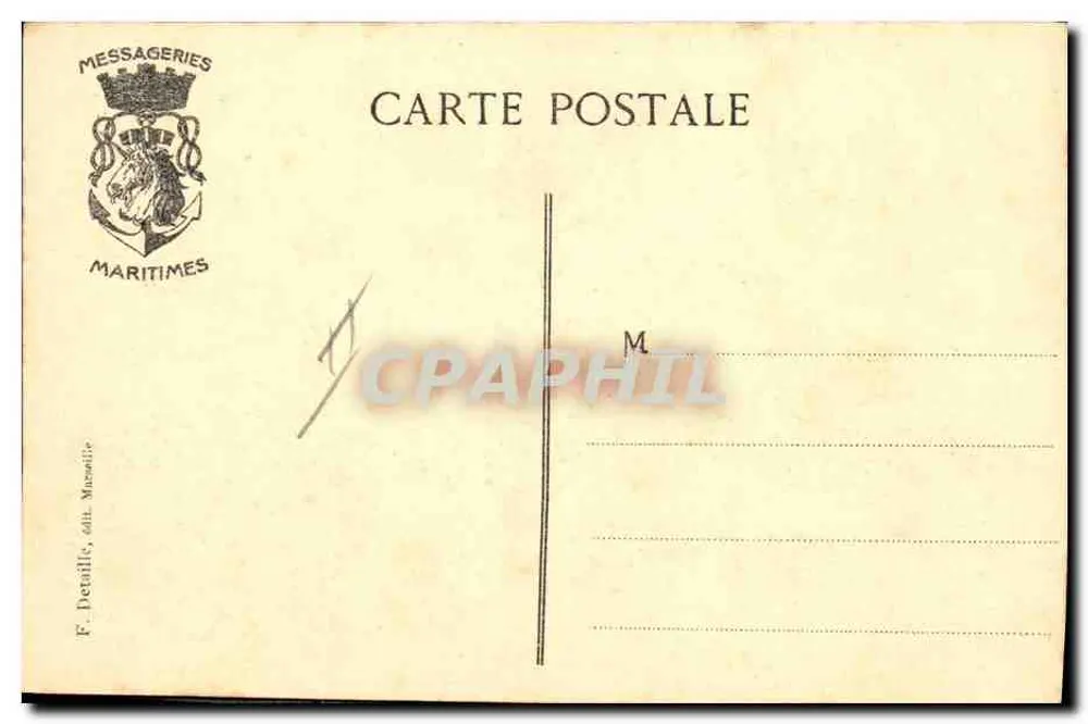Dampfschiff "LOTUS" — Messageries Maritimes — Verleger F. Demille, 604, Mazagran - Rückseite