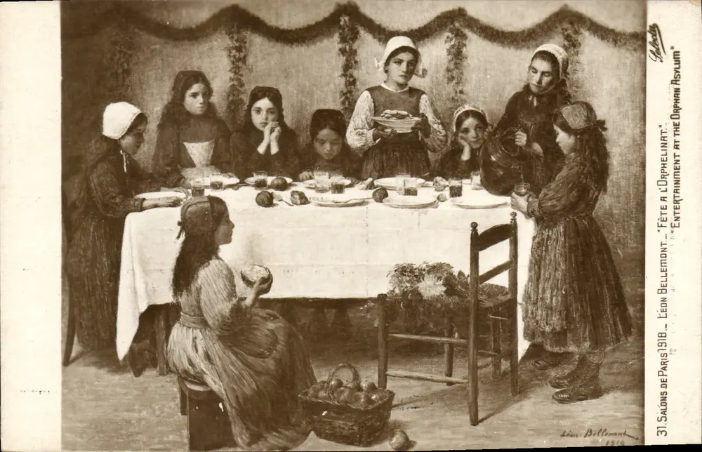 Fête à l'Orphelinat — Party am Waisenheim — Léon Bellémont — 1910 - Vorderseite