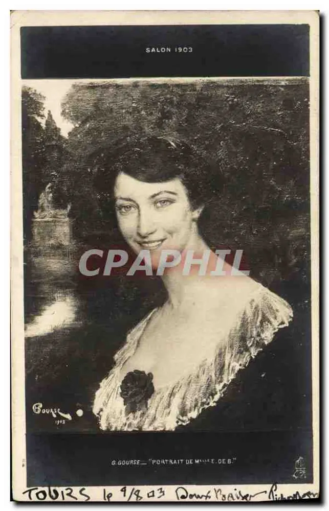 Retrato da Sra. E. De B. — Salão 1903 — G. Gourse — Edição Tuck & Fils - Frente