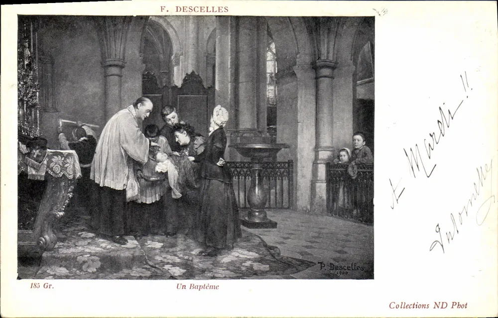 Um Batismo — P. Descelles, 1899 — Coleções ND Phot - Frente
