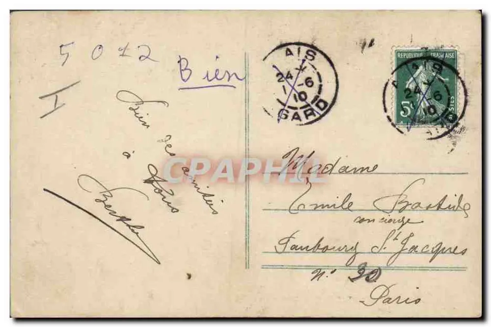 Femme peignant un bébé — scène intérieure — éditeur AÉRO, n° 5012 - Rückseite