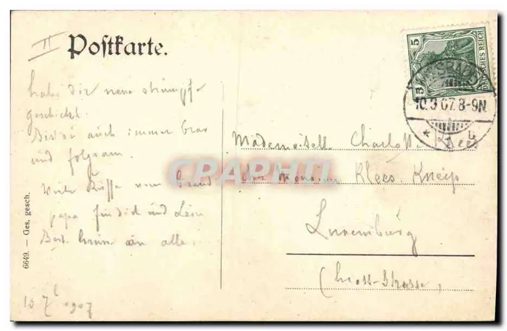 Criança diante de um cavalete — vista de Luxemburgo - Verso