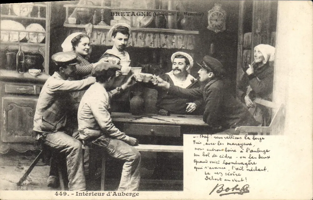Interior de uma Auberge — Bretanha — Coleção E. Hamonic, n° 449 - Frente