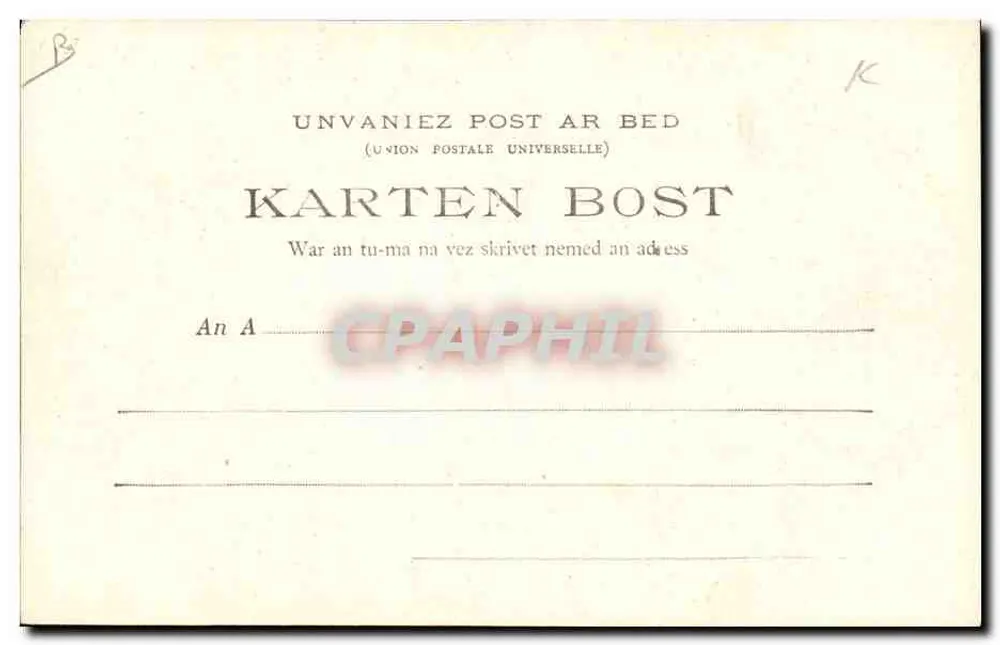 Théodore Botrel — Poète et Chansonnier — E. H., phot. édit., St Brieuc - Verso