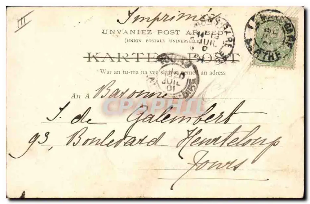 Bretagne — Herr und Frau Th. Botrel geben « Par le petit Doigt » vor — Sammlung E. Hemenic, n°202 - Rückseite