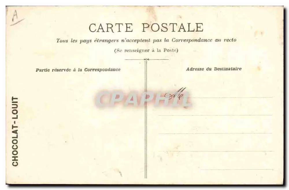 Caça ao Carneiro — Alpes Suíços — Editado para LOUT FRÈRES & Co - Verso