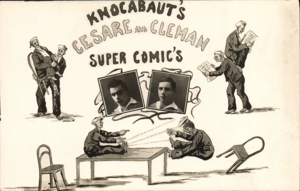 Knocabaut's Cesare and Cleman Super Comic's — Cartaz promocional de comediantes - Frente