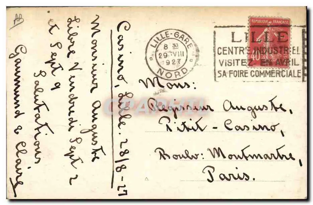 Gaumond & Claire — Comédia em um ato — Lille, 1927 - Verso