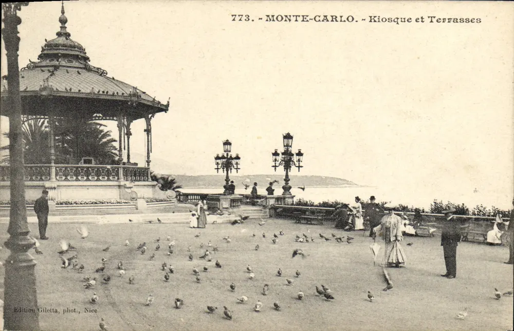 Monte-Carlo - Kiosque e Terrasses — Edição Giletta, fot. Nice, n° 773 - Frente